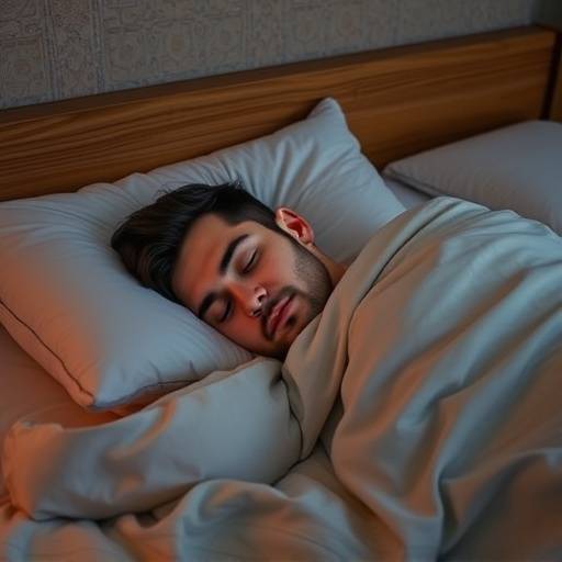Person sleeping peacefully in a cozy bed