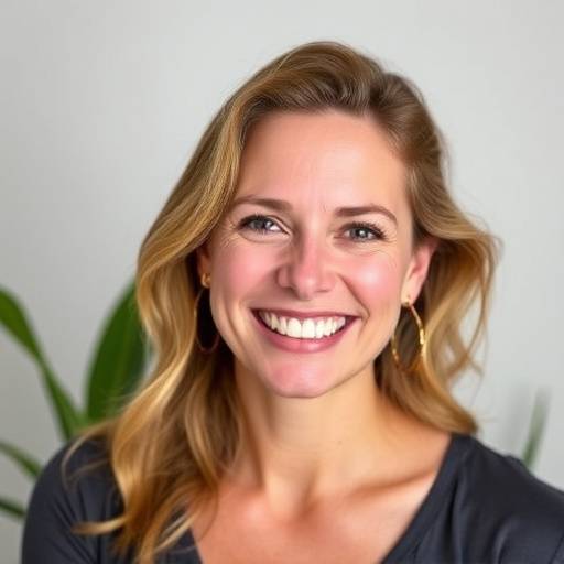 Photo of Sarah Miller, a smiling woman in her 30s, radiating health and vitality.